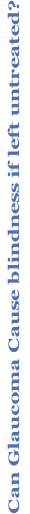 Can Glaucoma Cause blindness if left untreated?